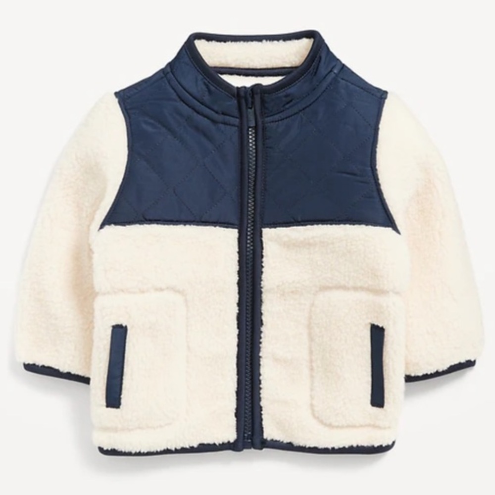 Old Navy Color-Blocked Sherpa Jacket 6-12M